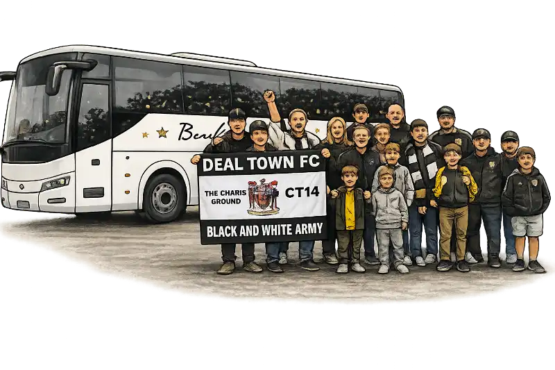 Bus and supporters