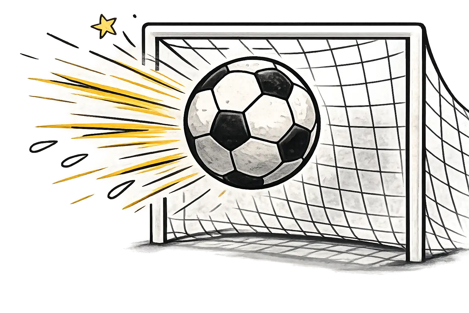 Football goal illustration